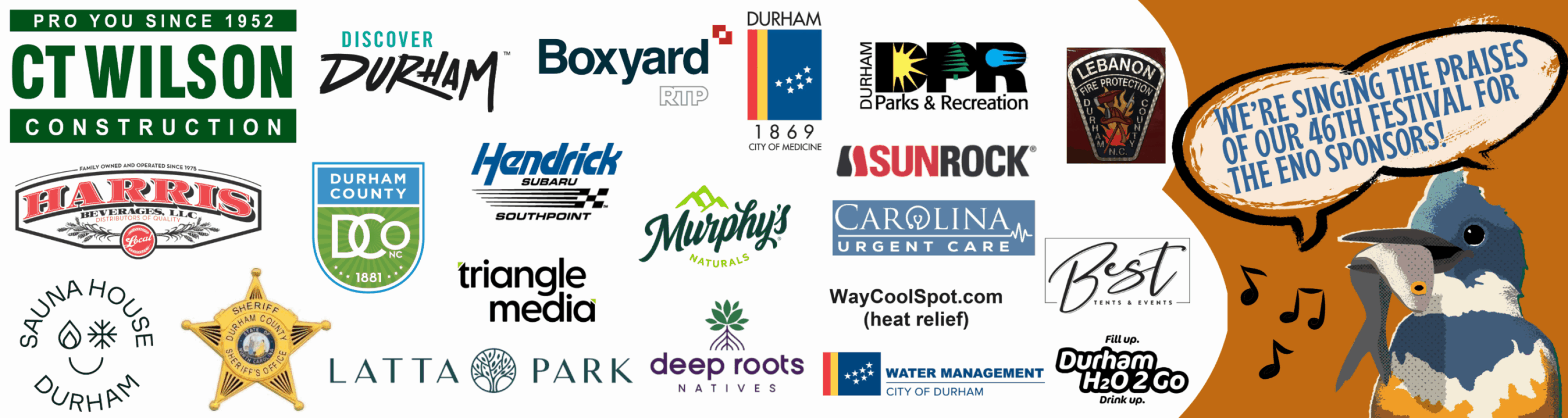 46 Festival for the Eno Sponsors