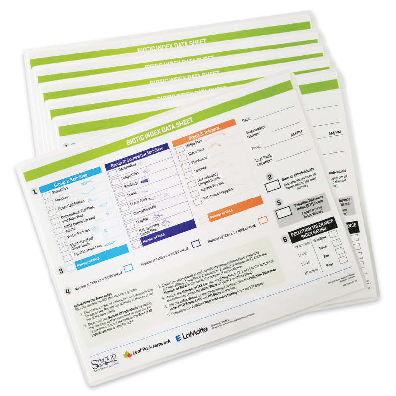 In-kind donation drive item image: Biotic Index Data Sheets